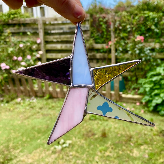 Wonky star by WildBird Studio made from off cuts of glass