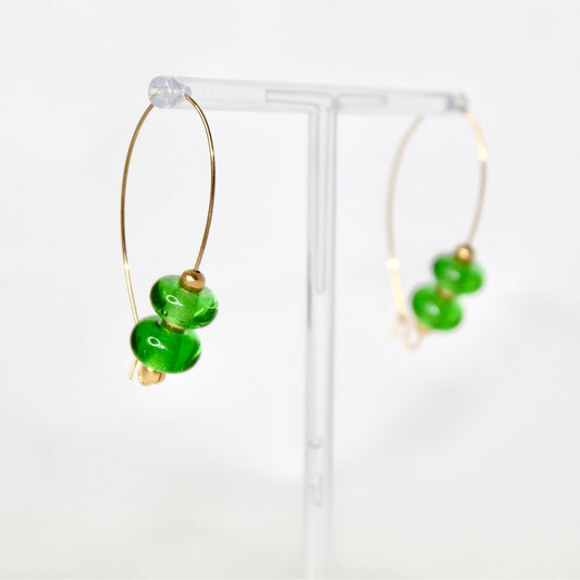 Recycled Bottle Kidney Earrings